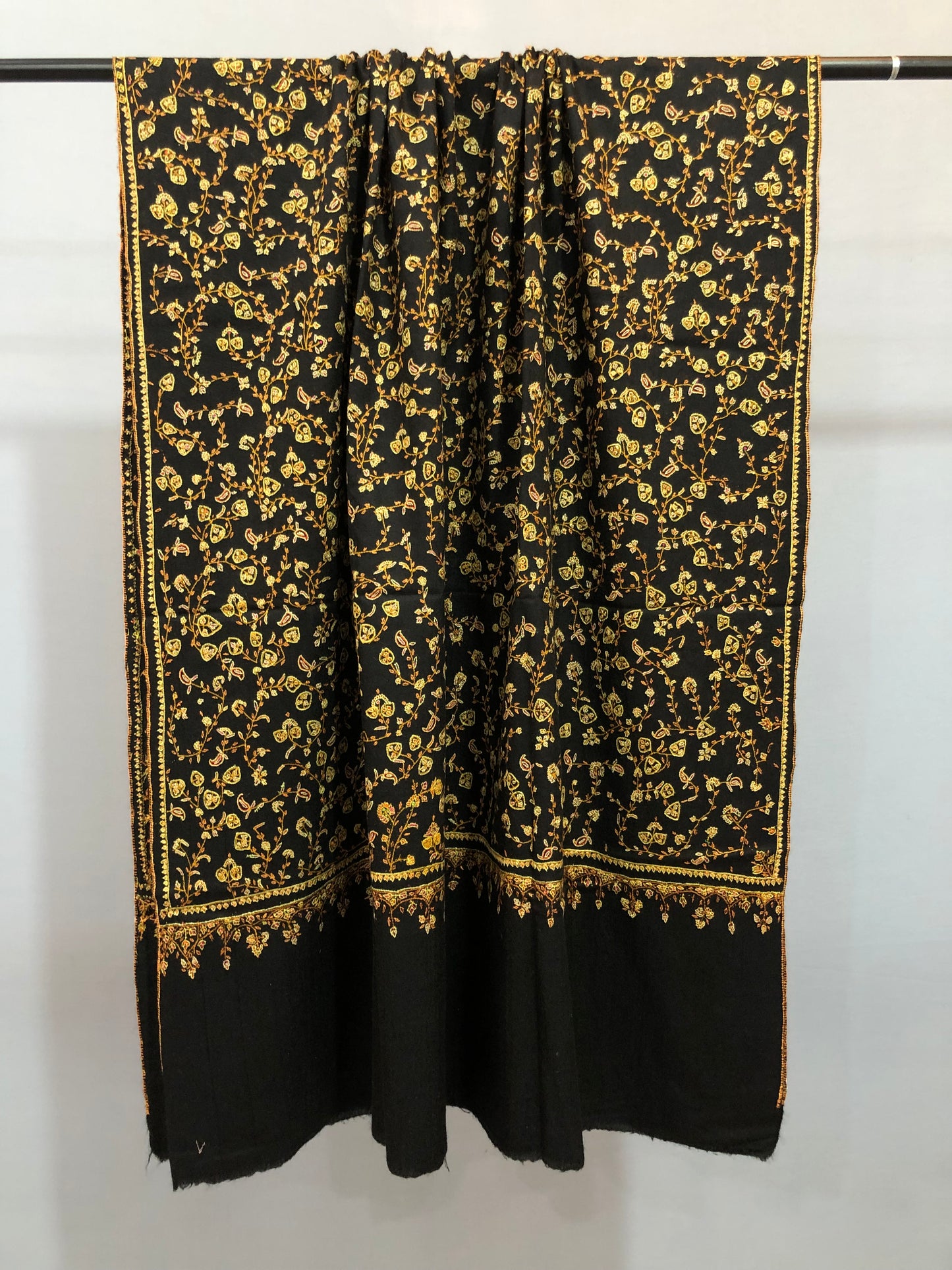 Black Jaal Pashmina Shawl ArtAsiaHandicrafts
