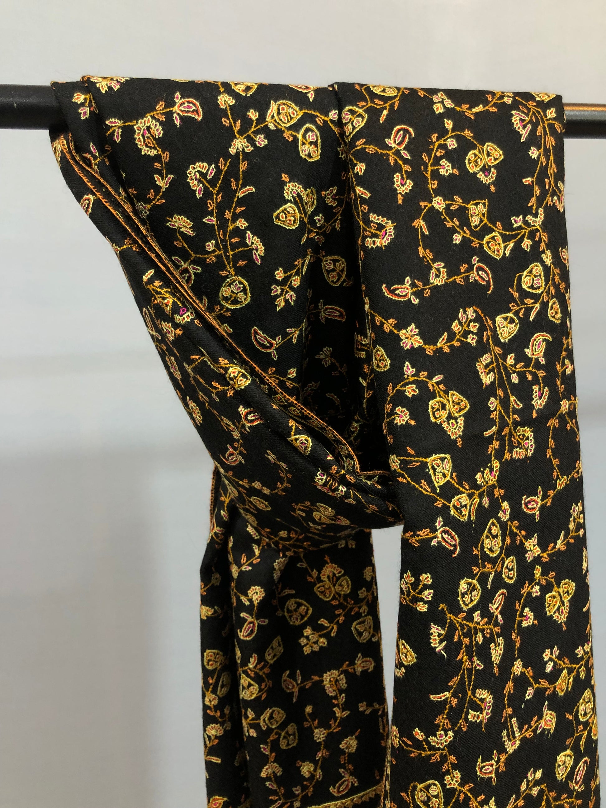 Black Jaal Pashmina Shawl ArtAsiaHandicrafts