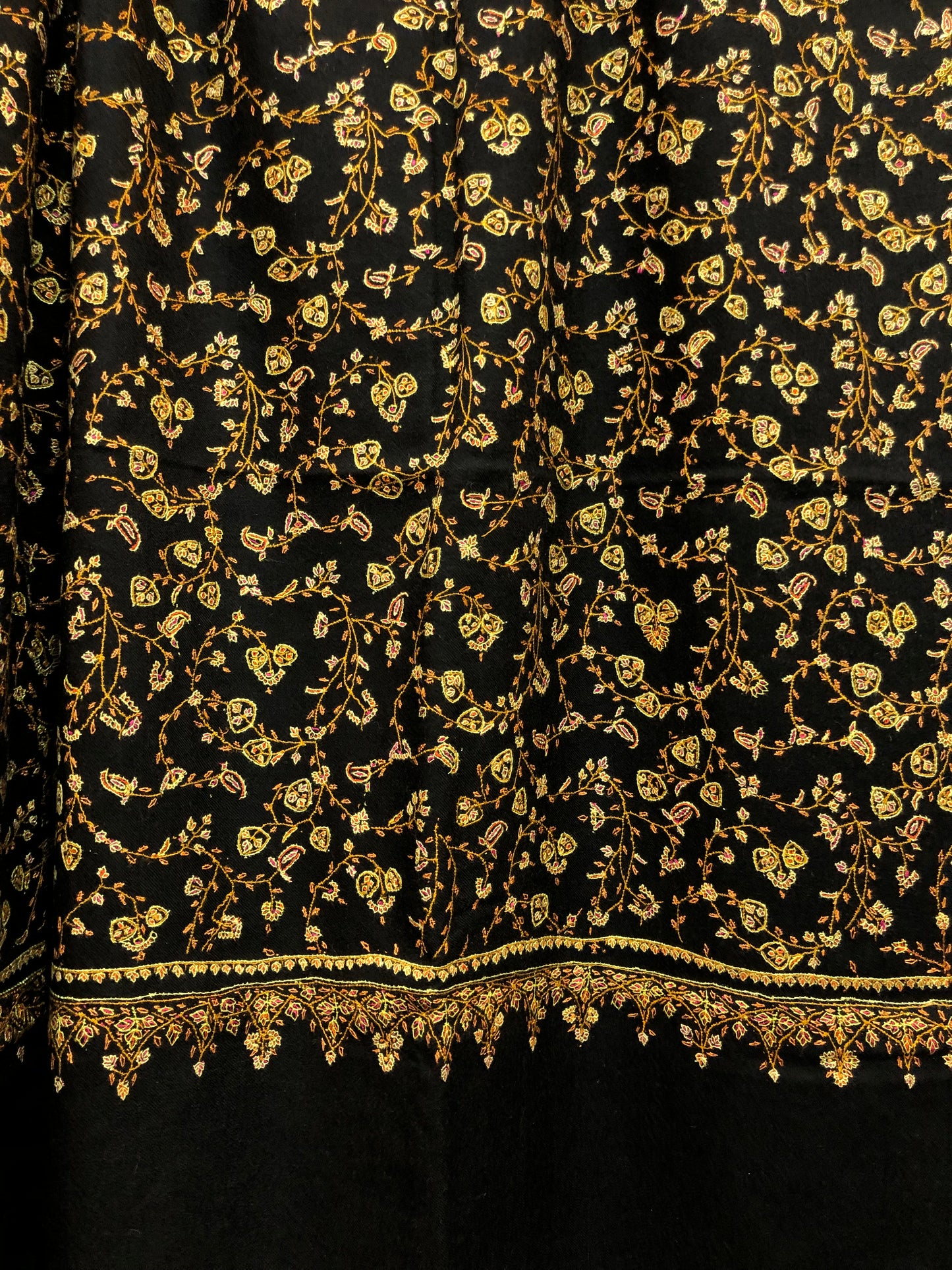 Black Jaal Pashmina Shawl ArtAsiaHandicrafts