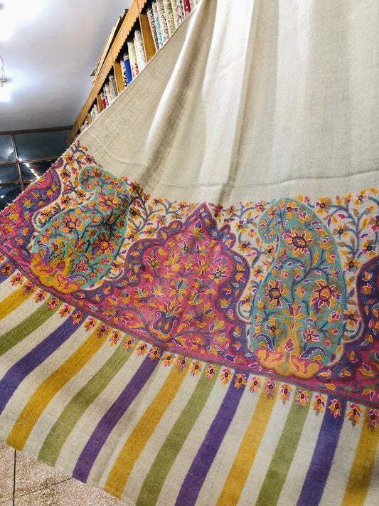 Grey Kalamkari Palla Shawl ArtAsiaHandicrafts