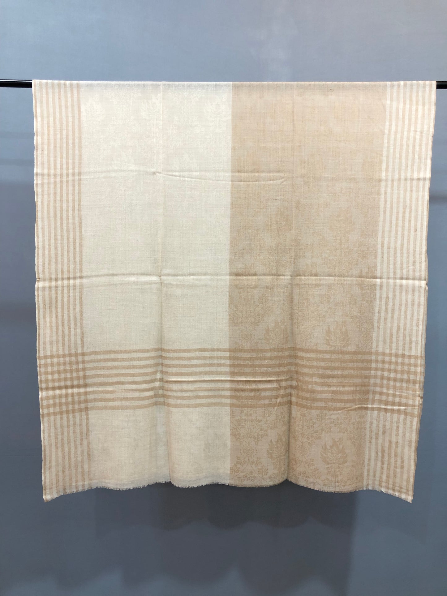 Ivory Solid Pashmina Shawl ArtAsiaHandicrafts