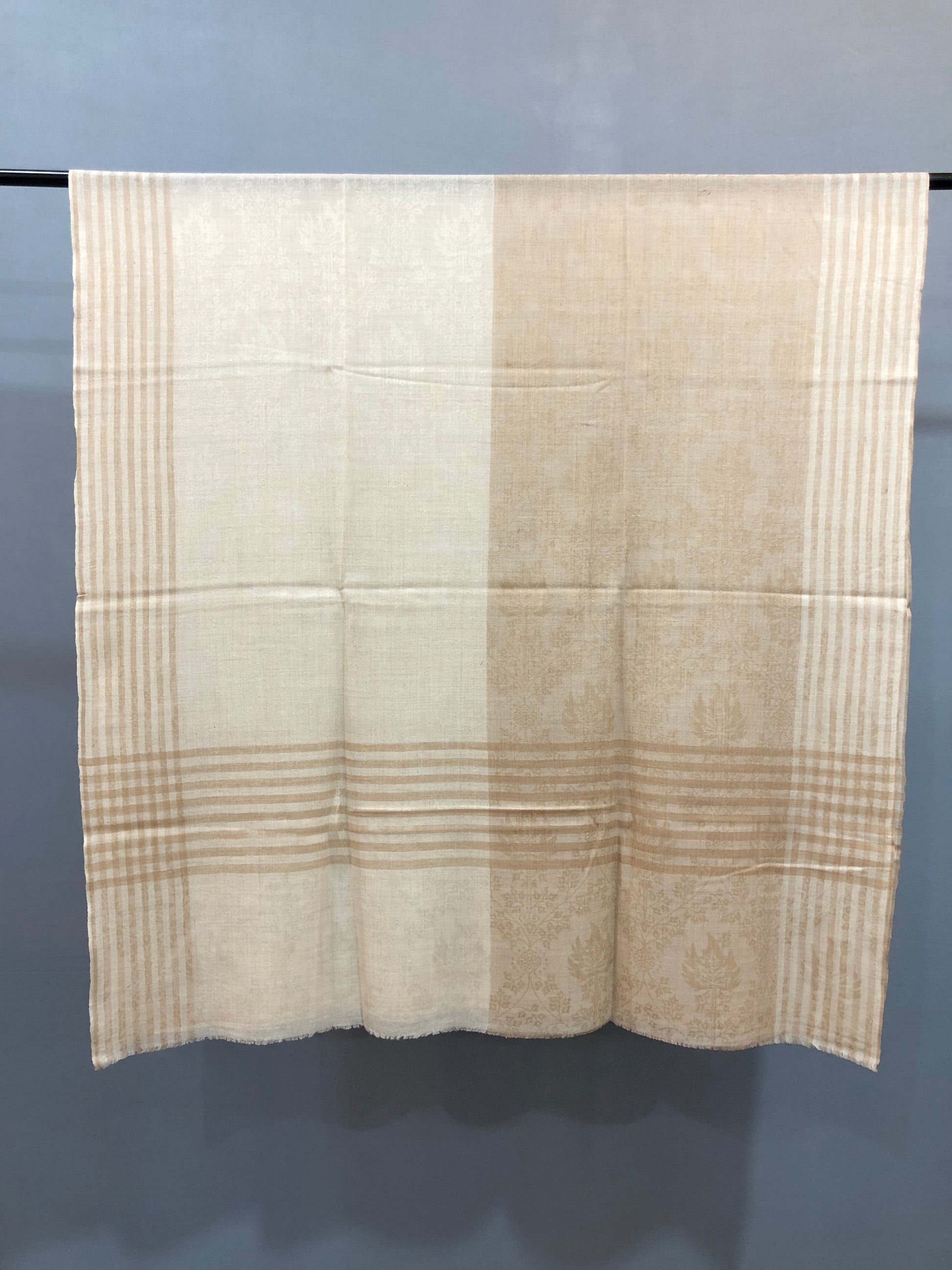 Ivory Solid Pashmina Shawl ArtAsiaHandicrafts