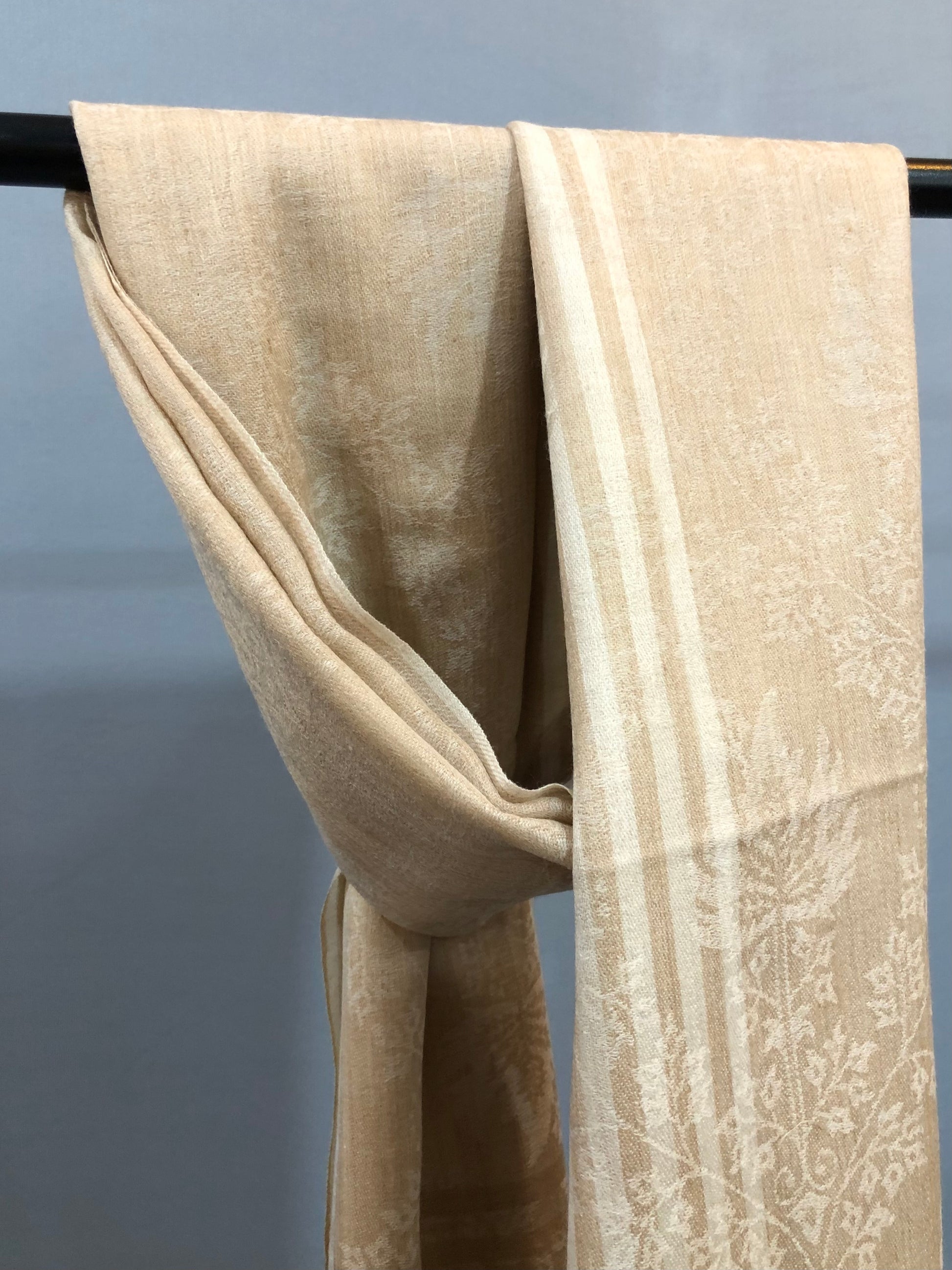 Ivory Solid Pashmina Shawl ArtAsiaHandicrafts