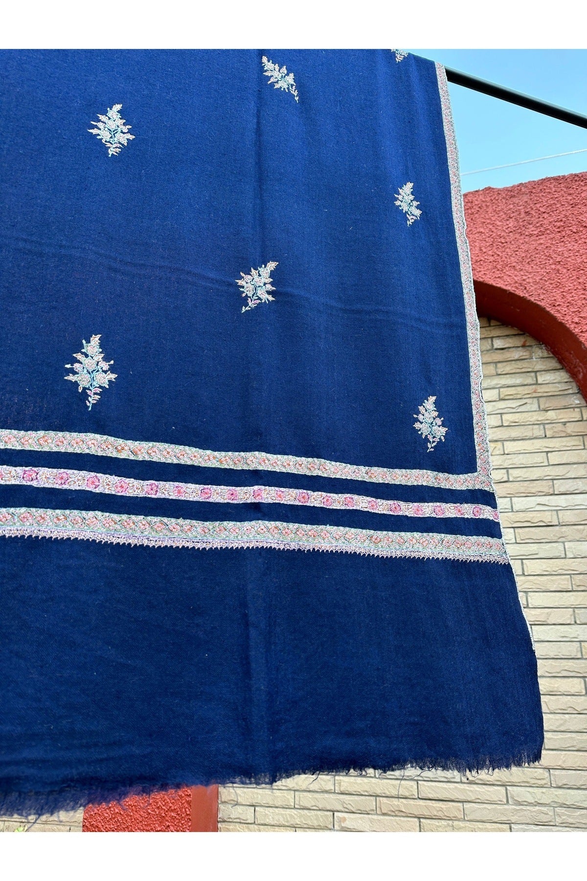 Midnight Blue Pashmina Shawl ArtAsiaHandicrafts