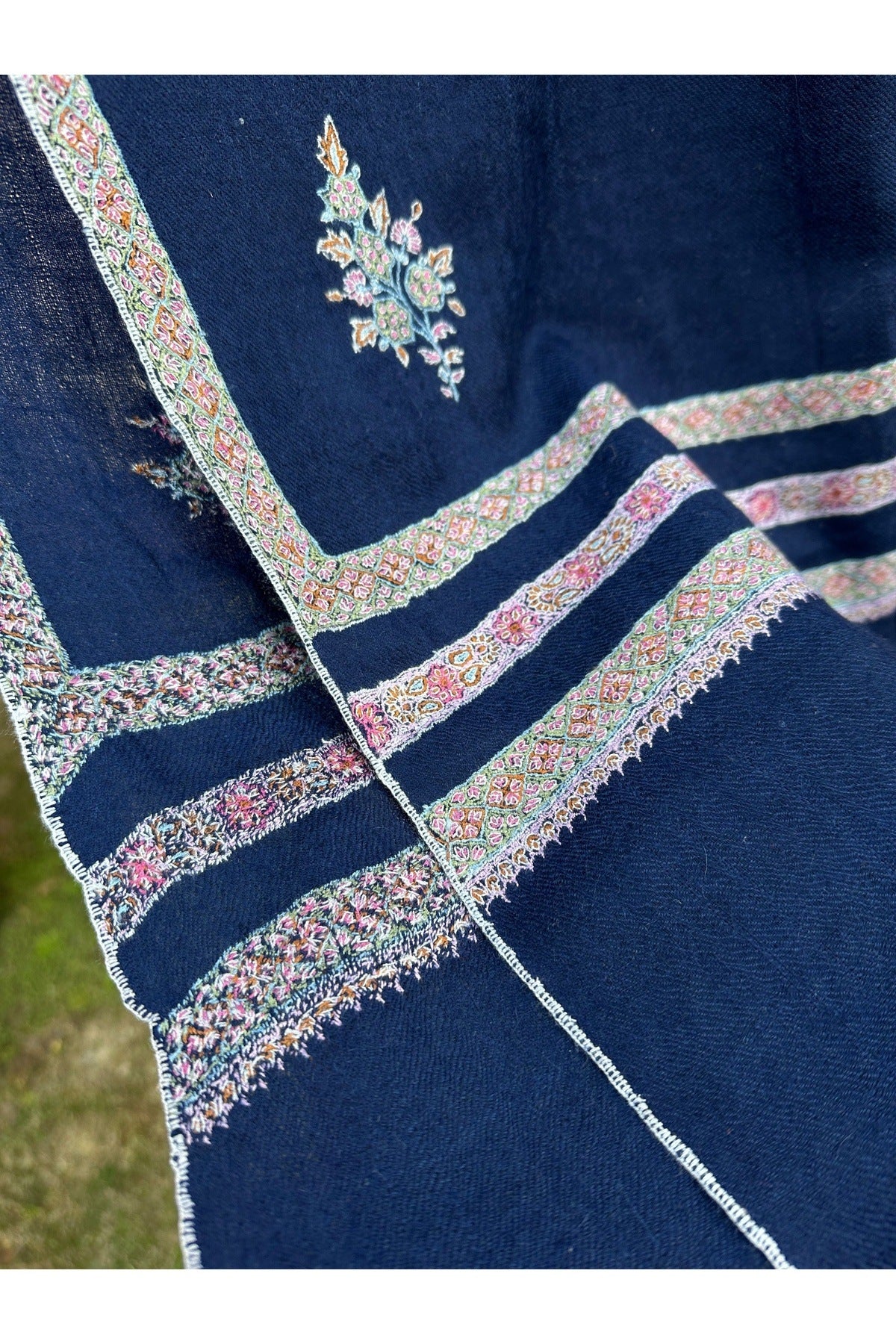 Midnight Blue Pashmina Shawl ArtAsiaHandicrafts