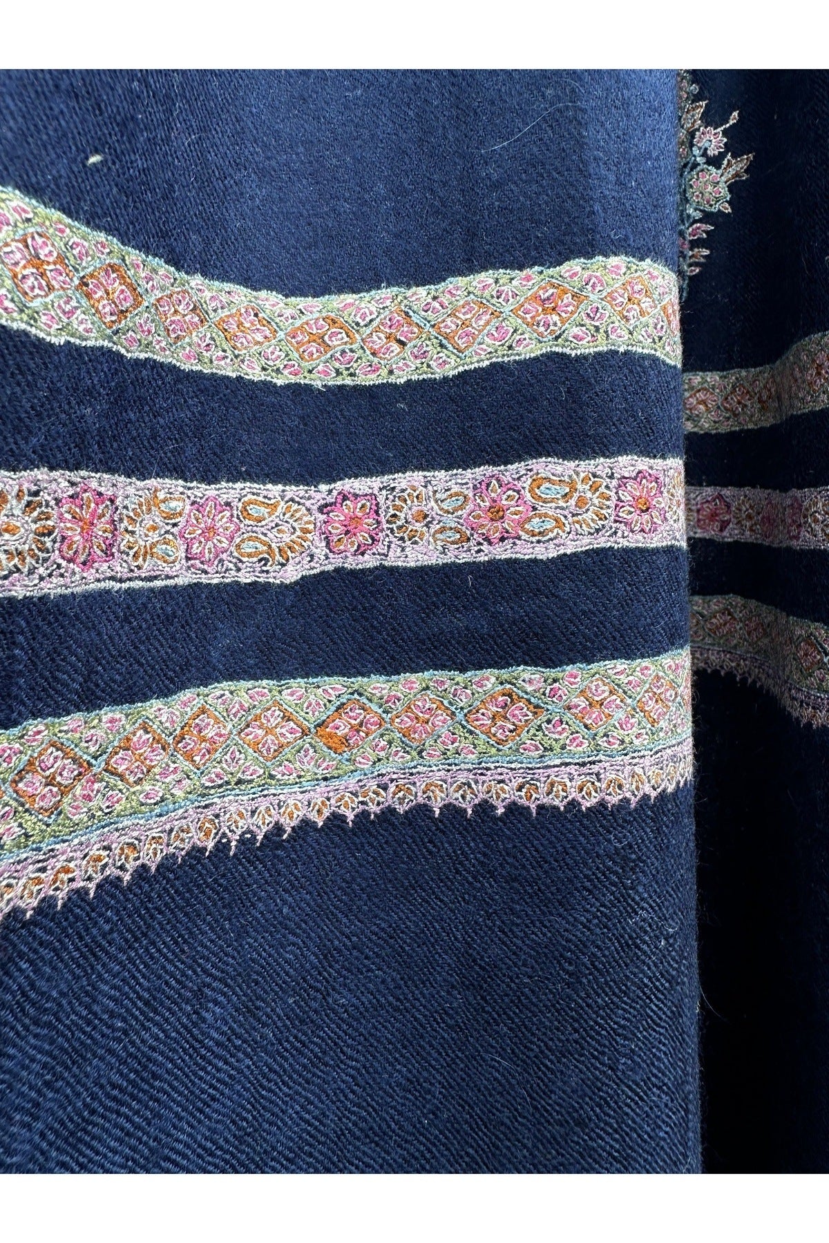 Midnight Blue Pashmina Shawl ArtAsiaHandicrafts