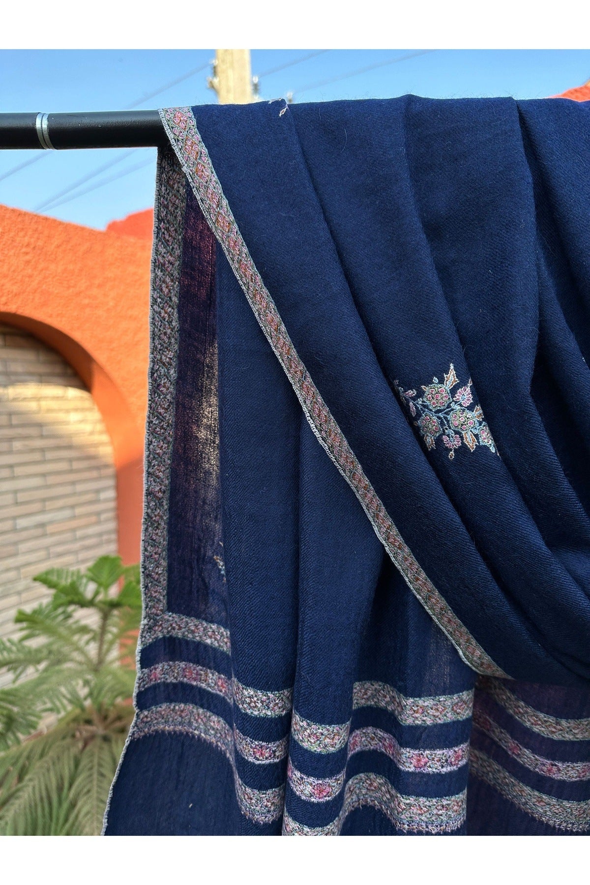 Midnight Blue Pashmina Shawl ArtAsiaHandicrafts