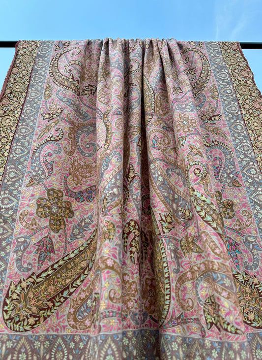 Multicolour Kalamkari Pashmina Shawl ArtAsiaHandicrafts
