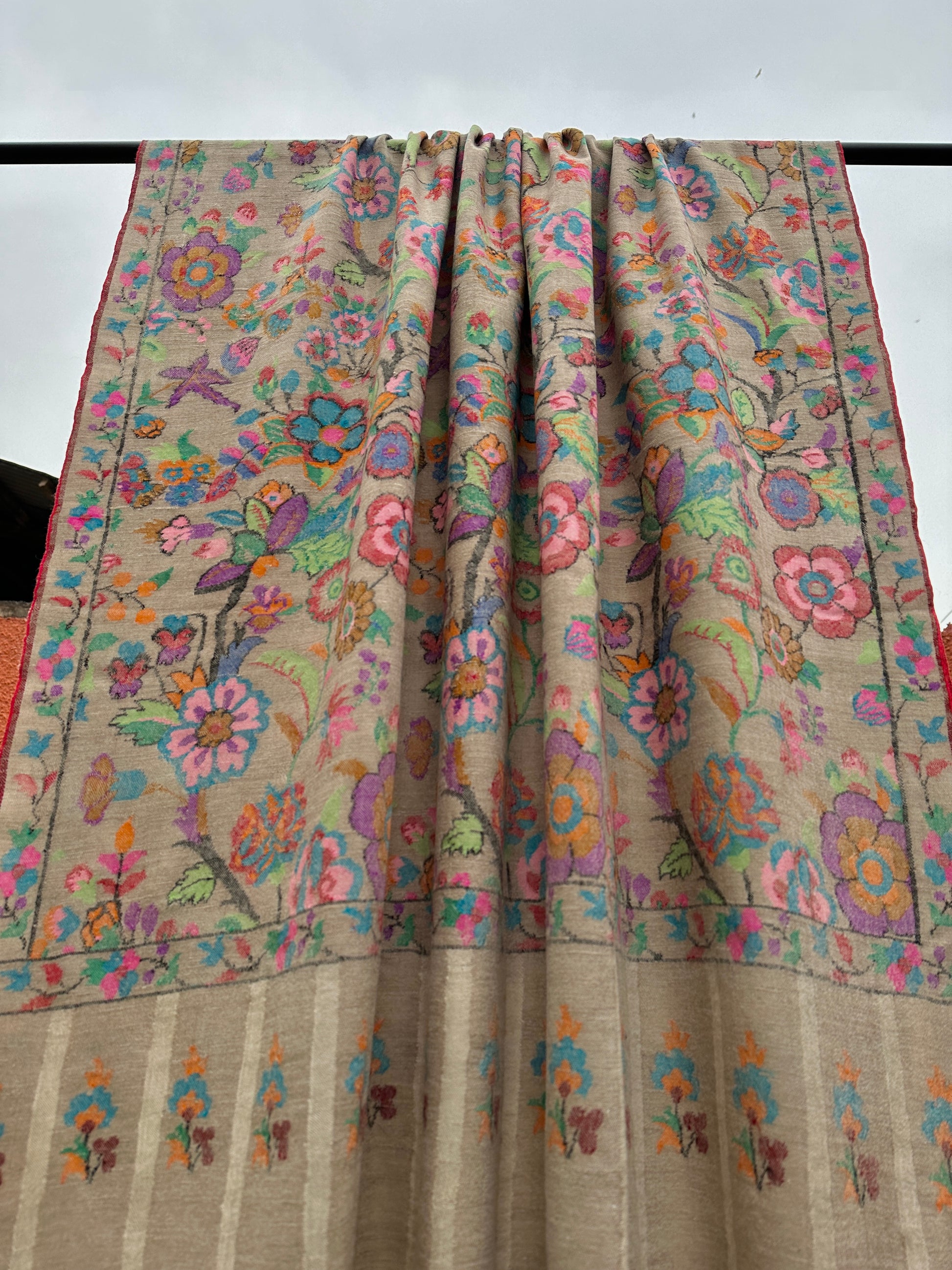 Natural Kani Pashmina Shawl ArtAsiaHandicrafts
