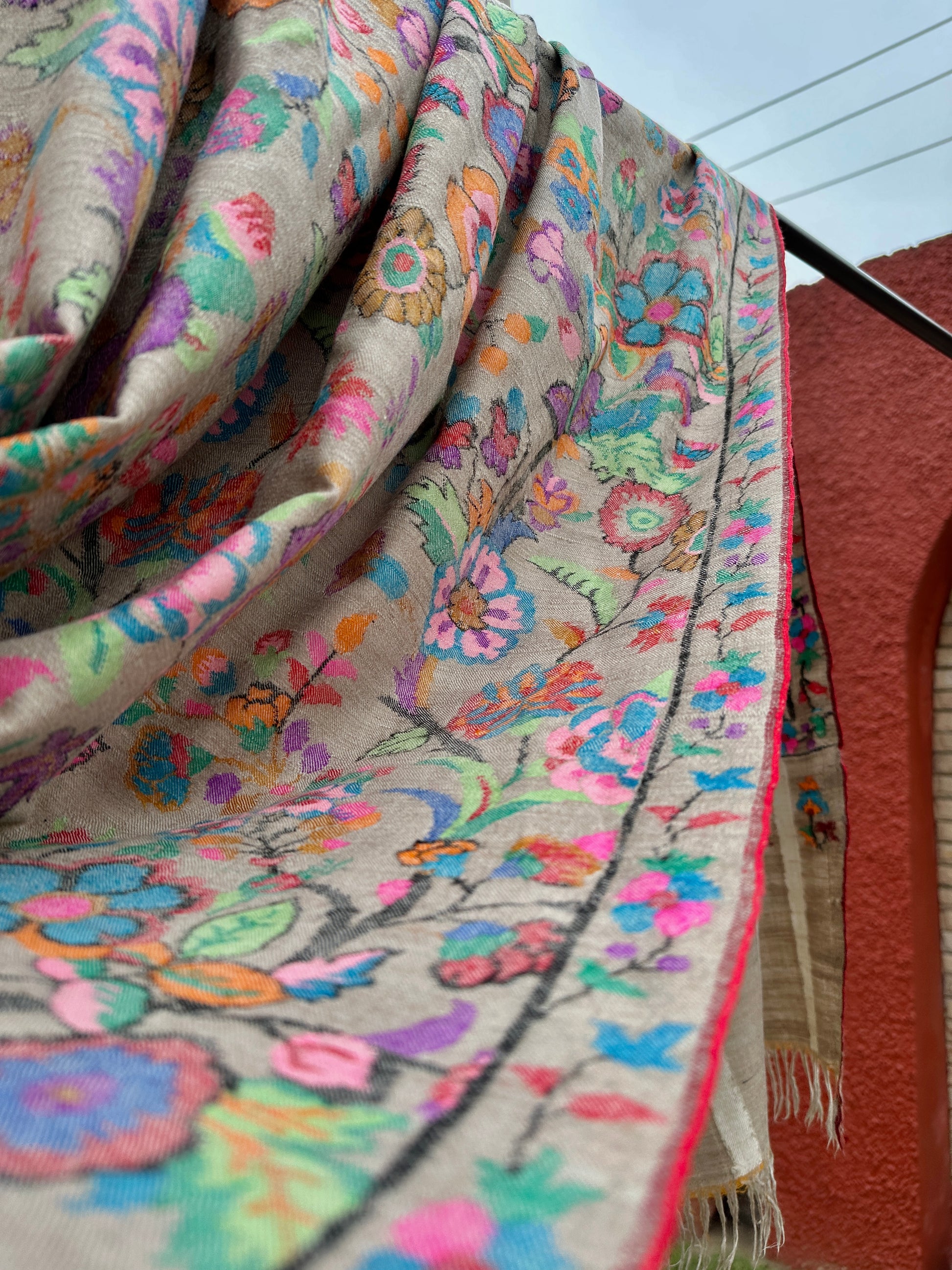 Natural Kani Pashmina Shawl ArtAsiaHandicrafts