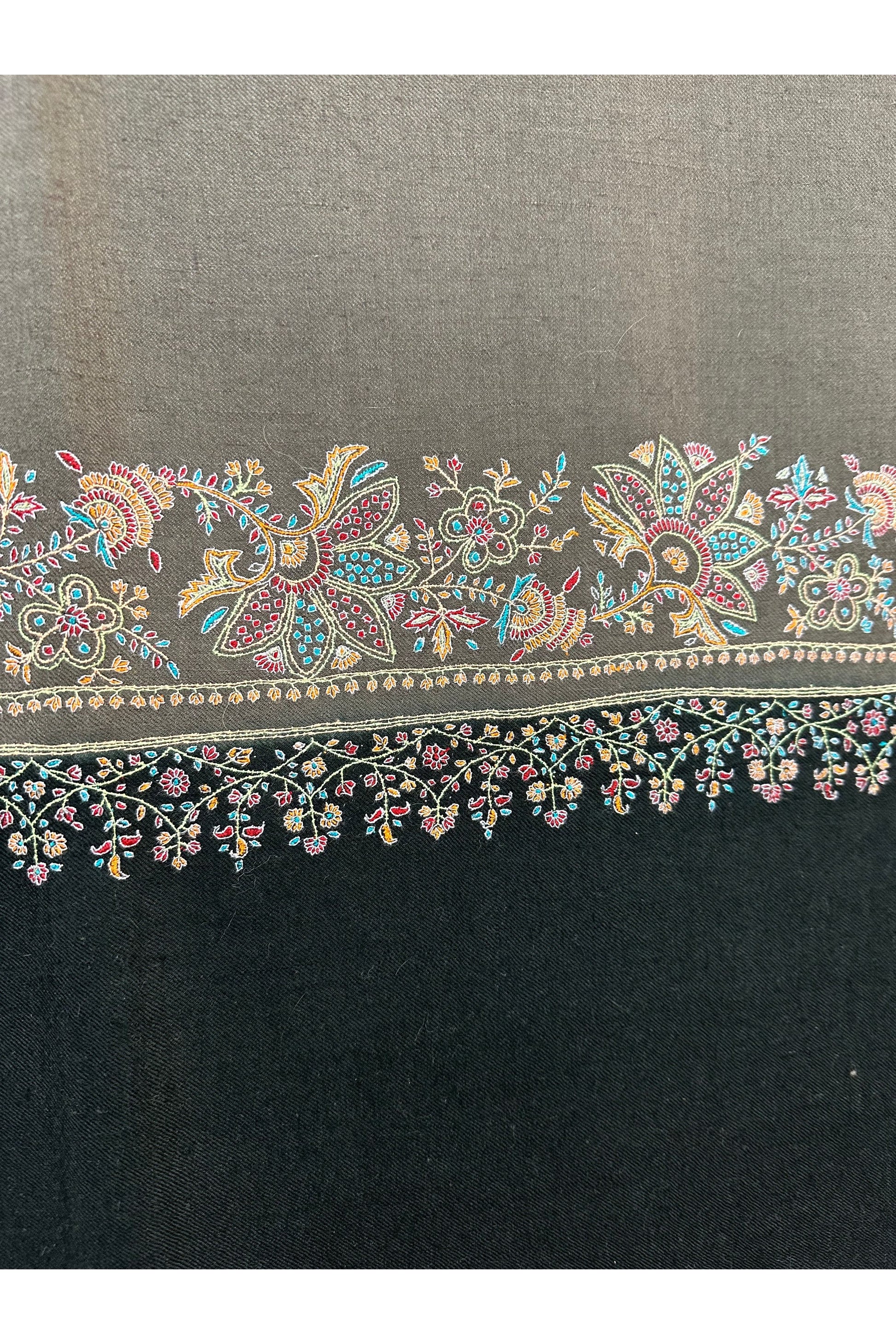 Pastel Brown Sozni Shawl ArtAsiaHandicrafts