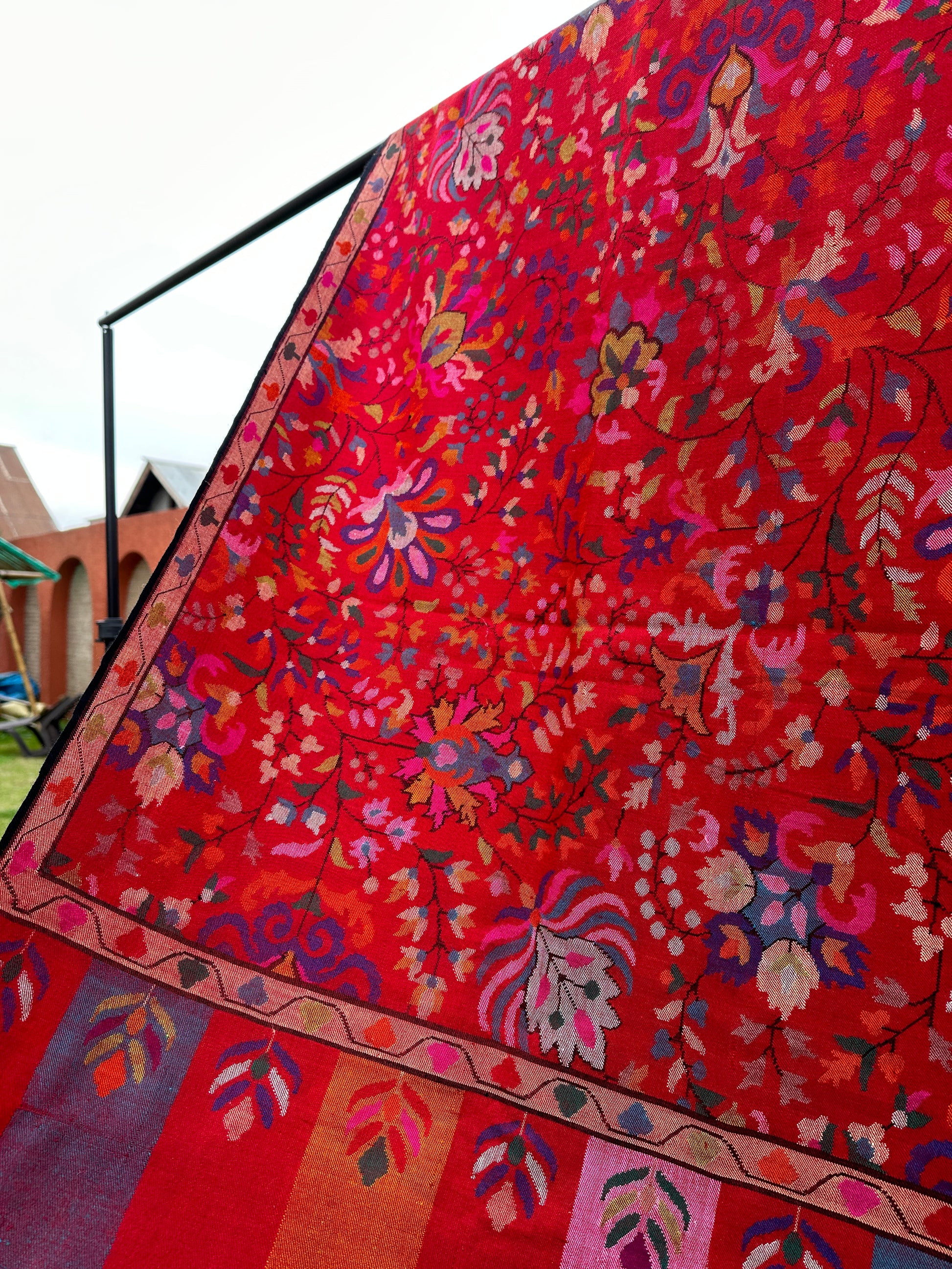 Red Kani Pashmina Shawl ArtAsiaHandicrafts