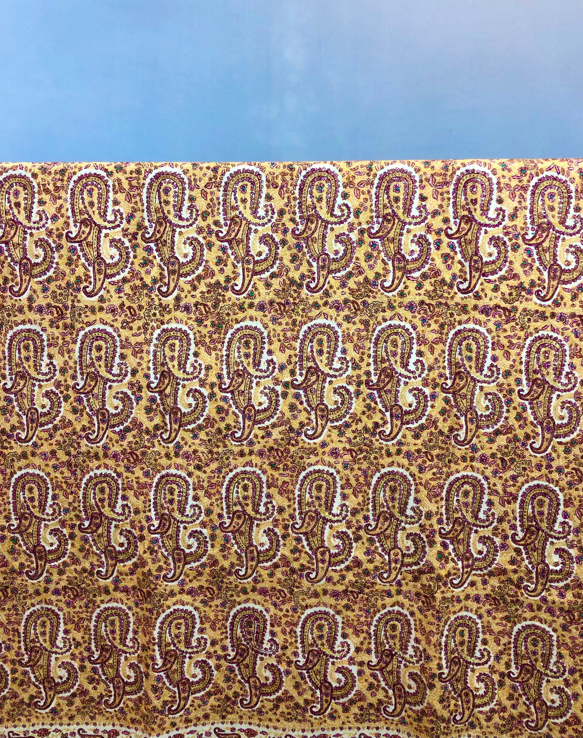 Yellow Sozni Pashmina Shawl ArtAsiaHandicrafts